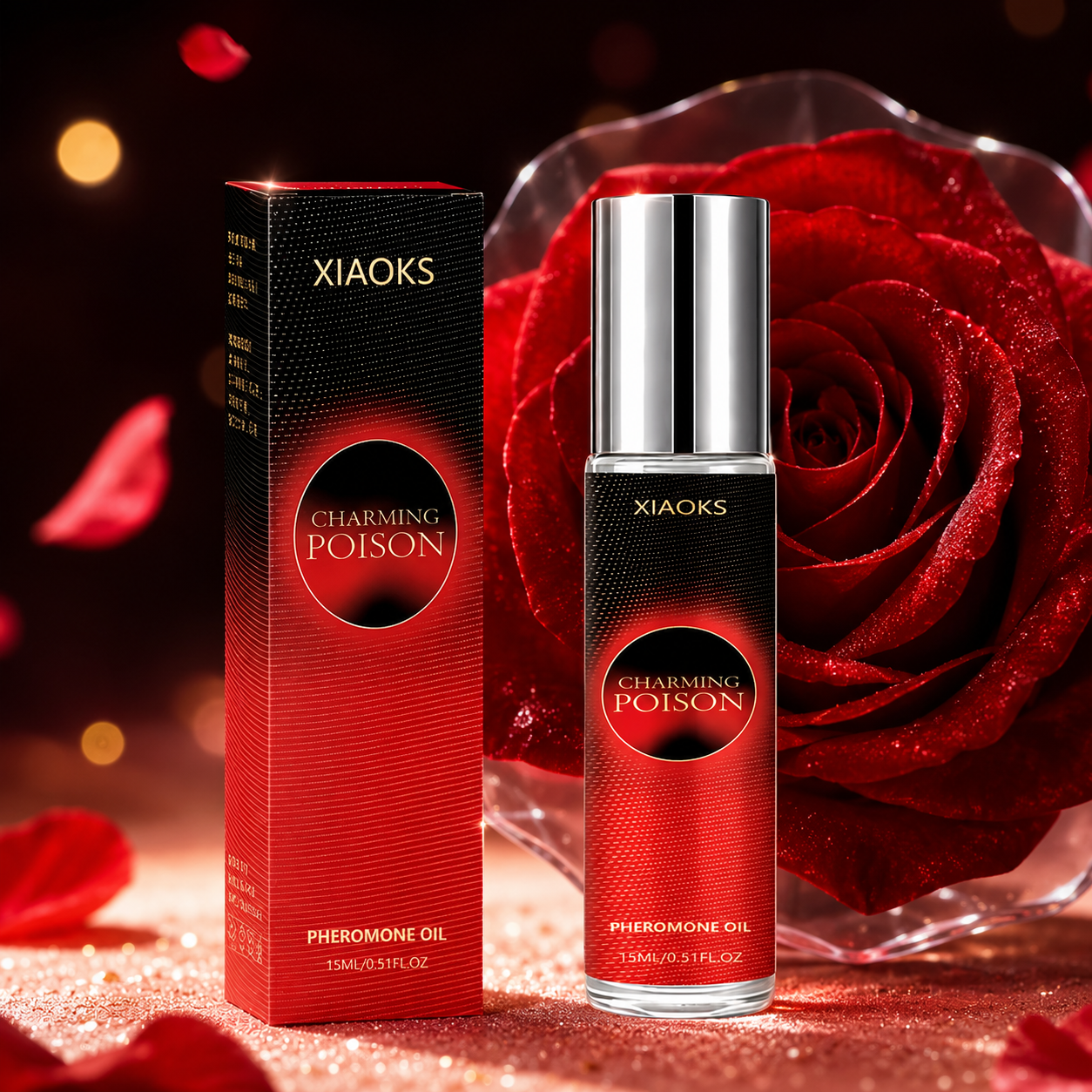 Perfume Top Fragrance - Women's Rose Pheromone Roll-On Perfume, with