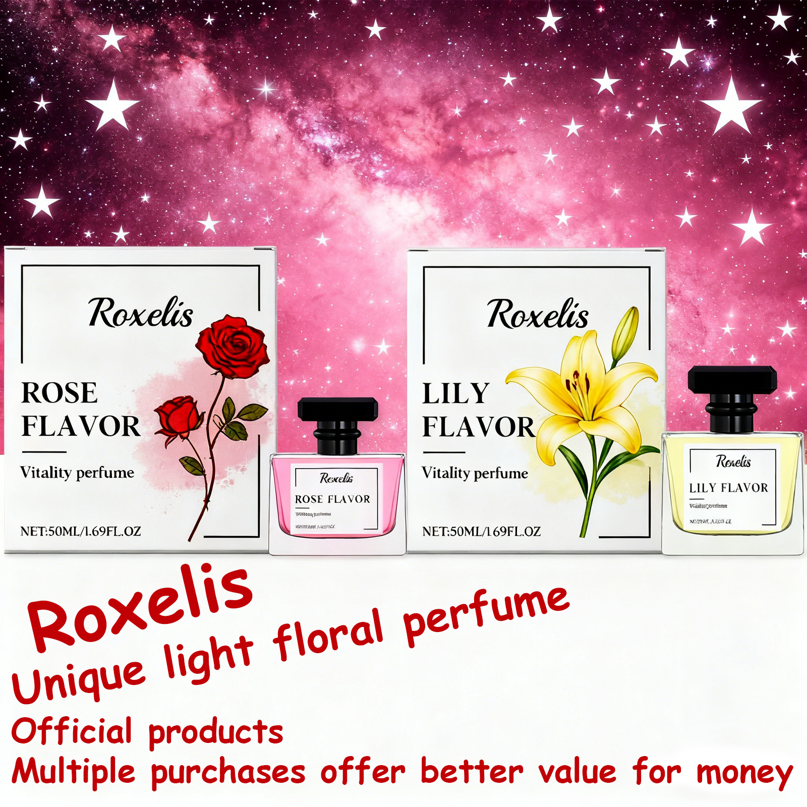 Perfume Top Fragrance - Roxelis Rose Lily Charm Perfume Natural