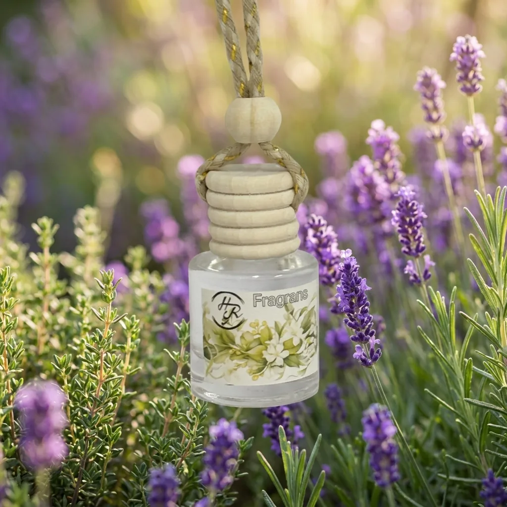 Fragrance Perfume Car - Vintage Floral Mini Glass Hanging Car