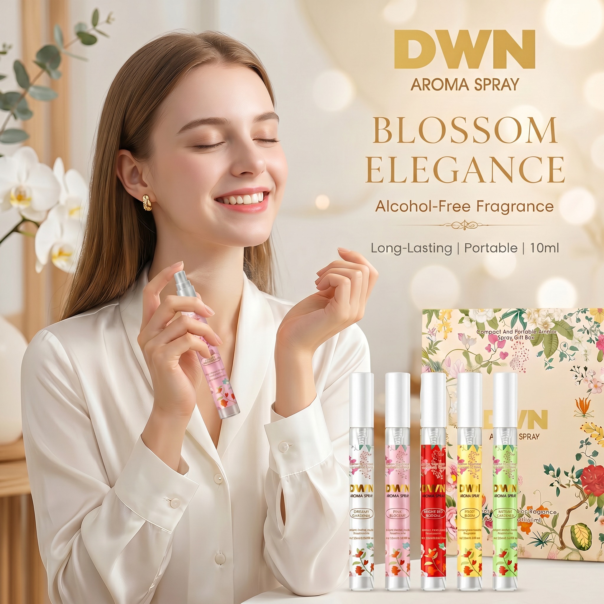 Perfume Floral Fragrance - 5-Piece Flower Perfume Gift Set Fresh