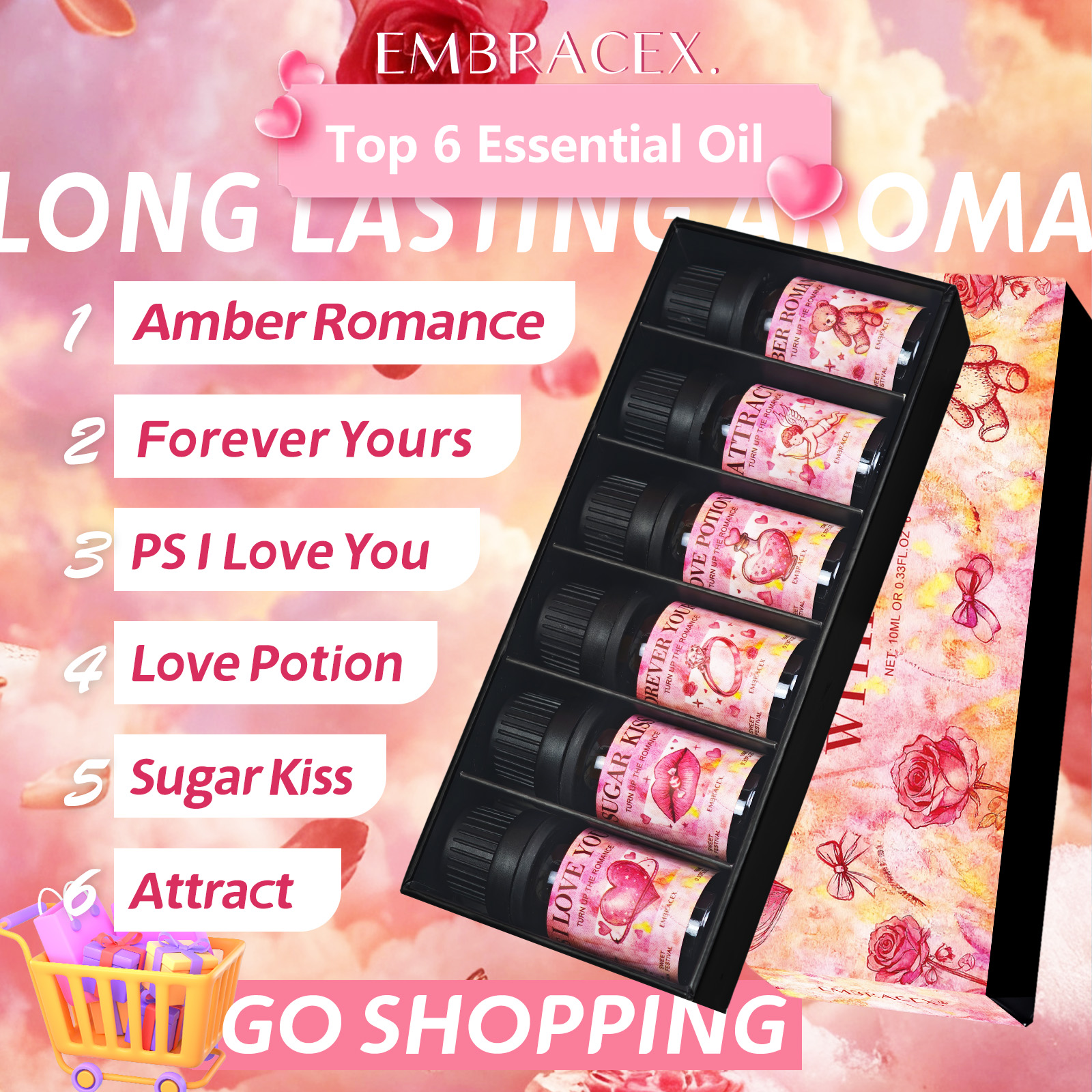 6PC/1Set 10ML With Love Essent - Perfume Fragrance Oils For Candles บทวิจารณ์และราคา