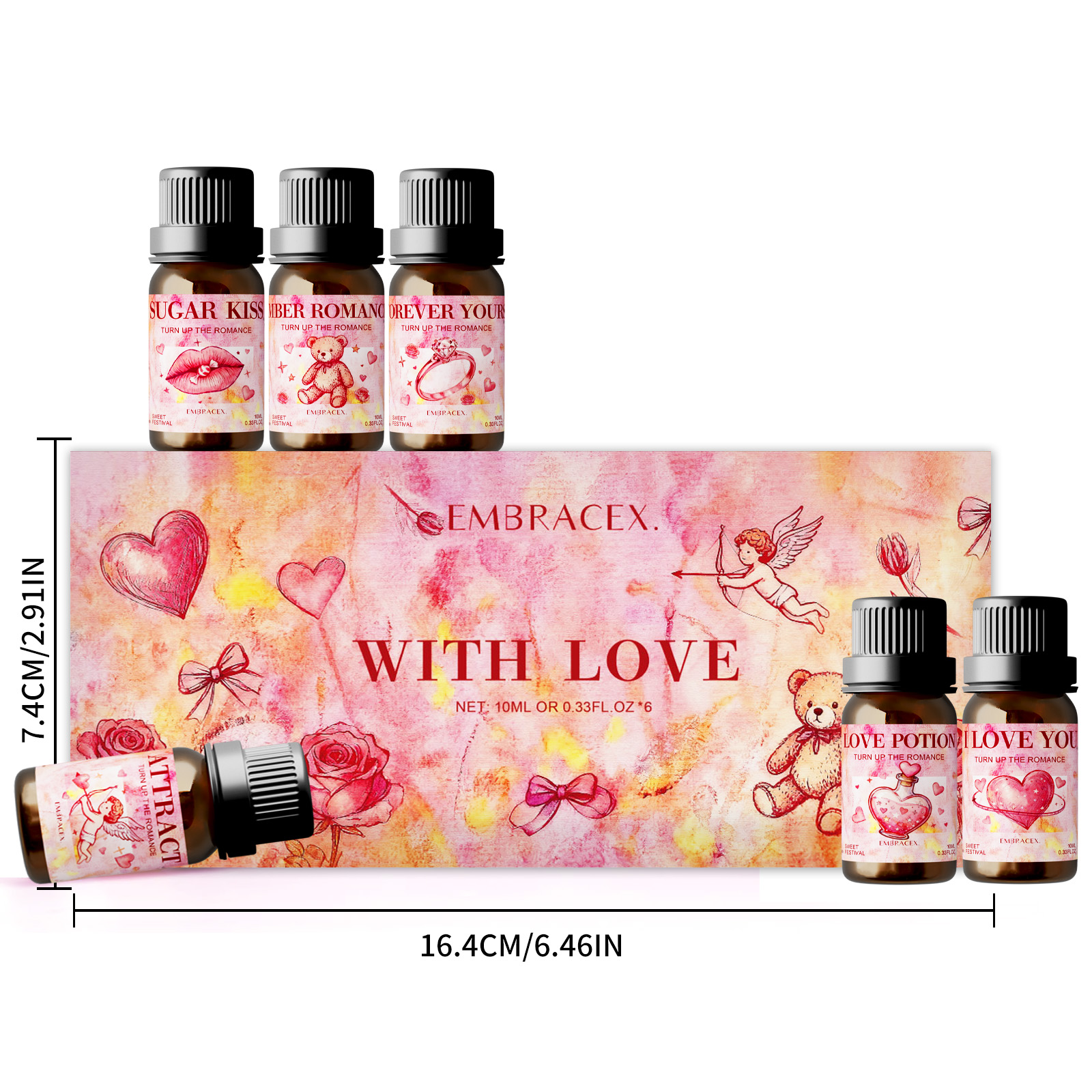 6PC/1Set 10ML With Love Essent - Perfume Fragrance Oils For Candles บทวิจารณ์และราคา