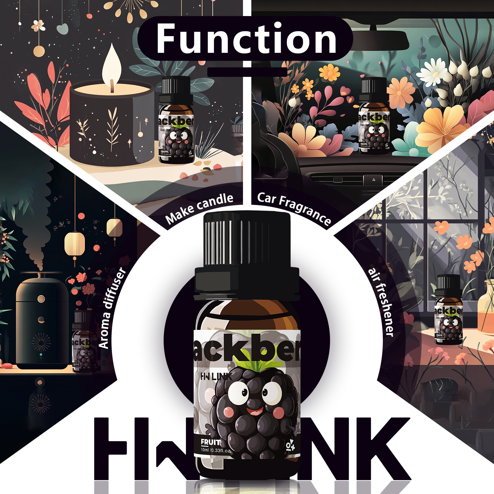 Blackberry Essential Oil Black - Perfume Fragrance Oils For Candles บทวิจารณ์และราคา