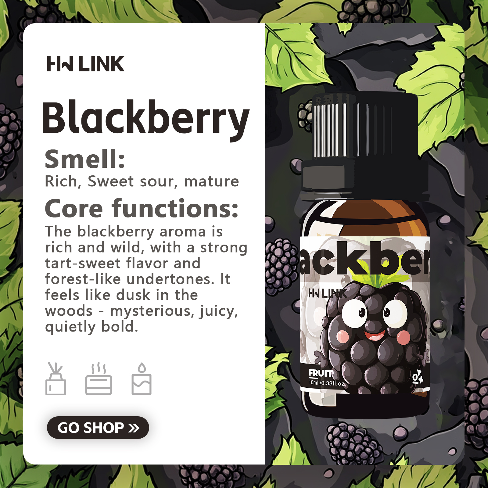Blackberry Essential Oil Black - Perfume Fragrance Oils For Candles บทวิจารณ์และราคา