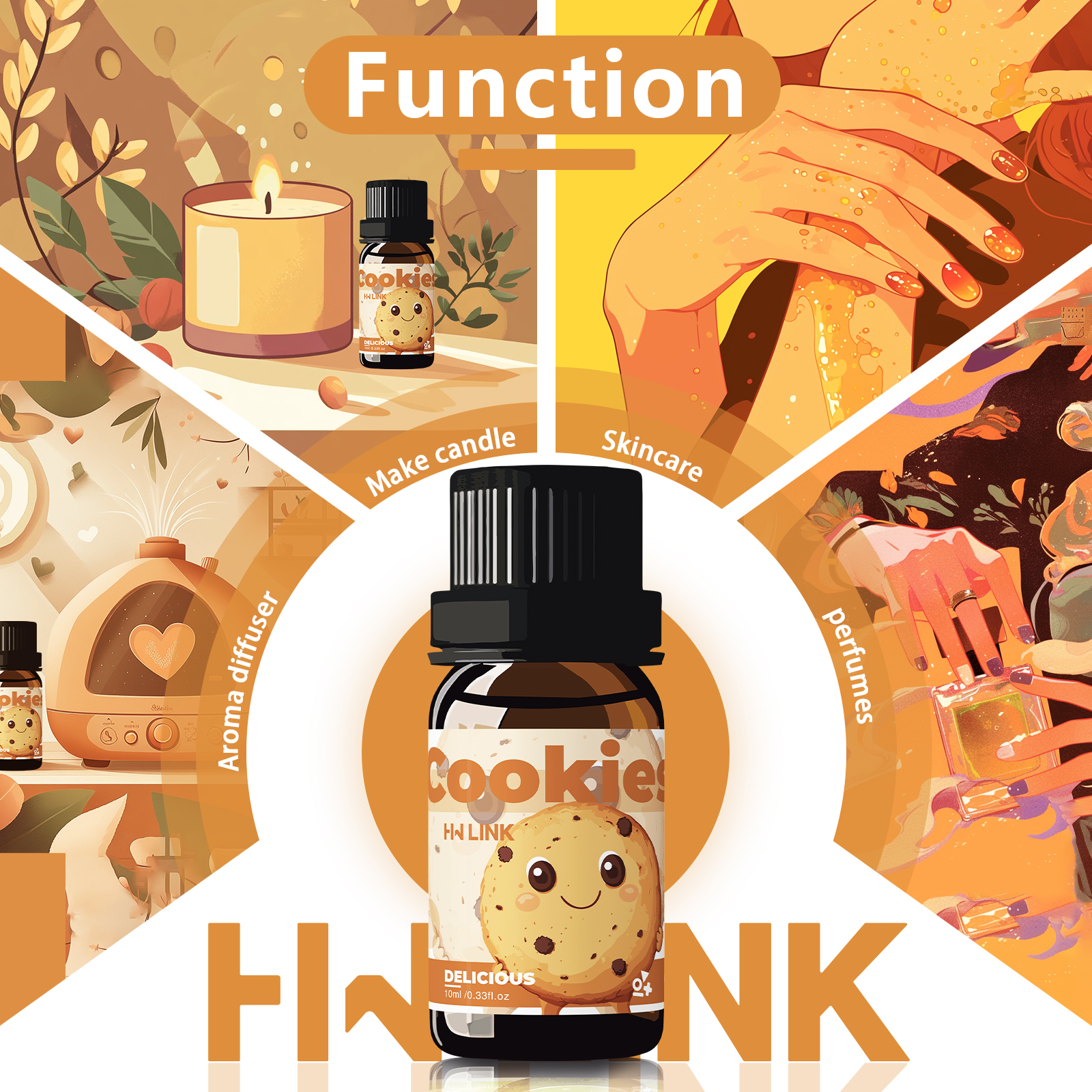 10ml Cookies Essential Oils Pe - Perfume Fragrance Oils For Candles บทวิจารณ์และราคา