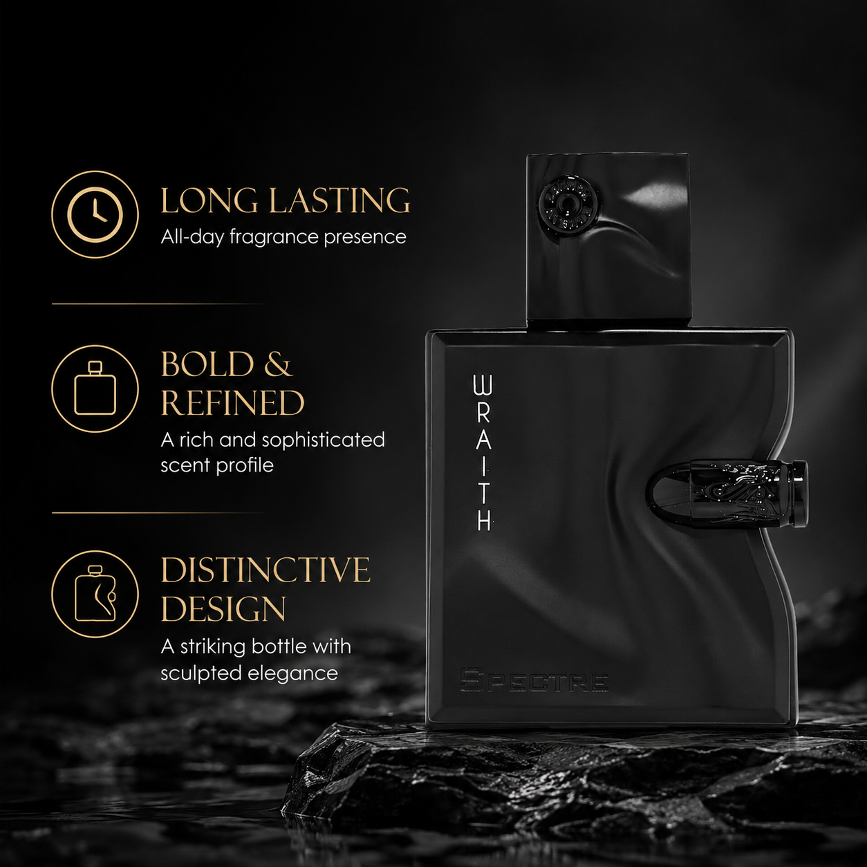 Sculpted Black Bottle Men Eau  - Perfume Fragrance Making บทวิจารณ์และราคา