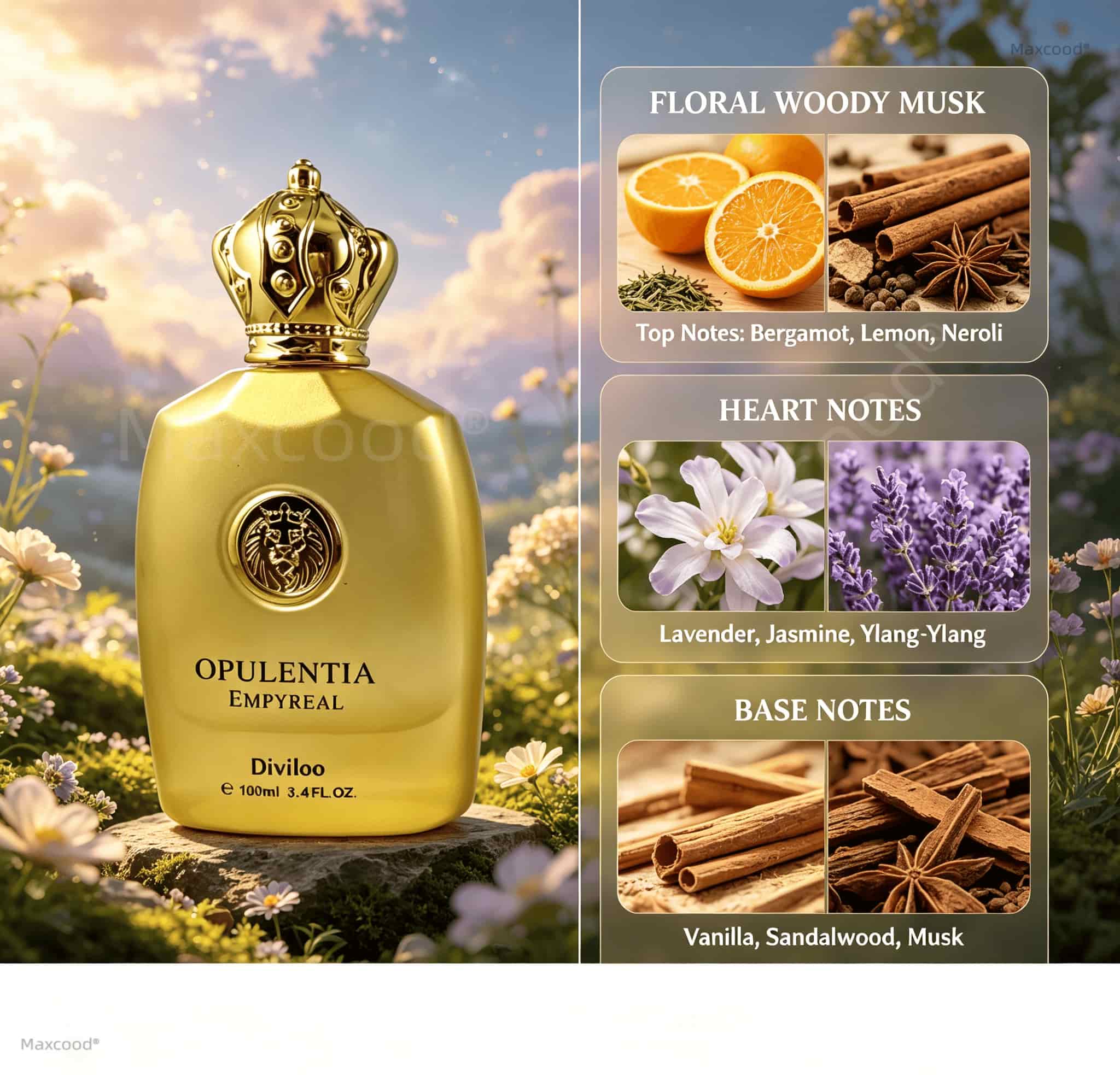 Floral, woody, and musky notes - Perfume Floral Fragrance บทวิจารณ์และราคา
