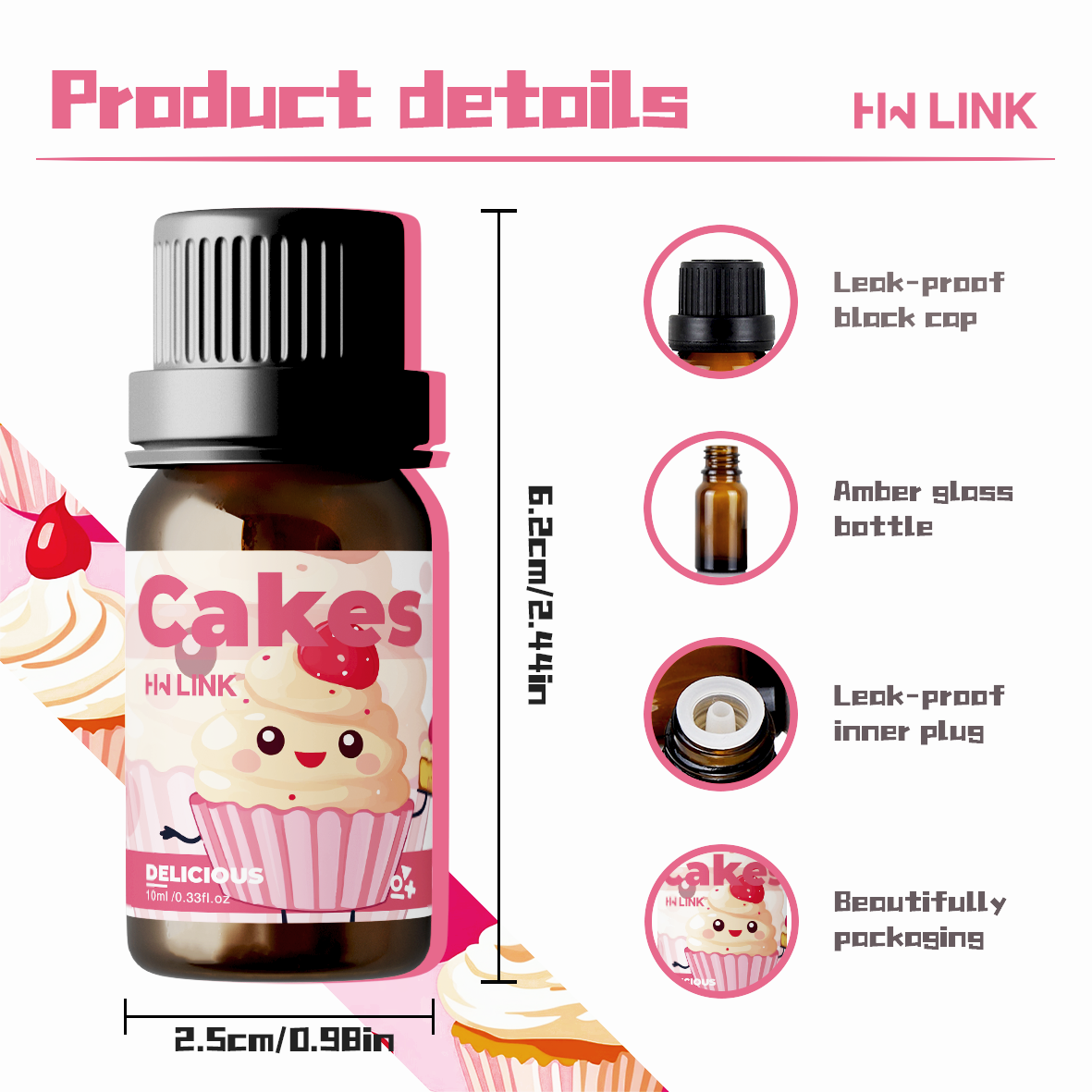 10ml Cakes Essential Oils Perf - Perfume Fragrance Oils For Candles บทวิจารณ์และราคา