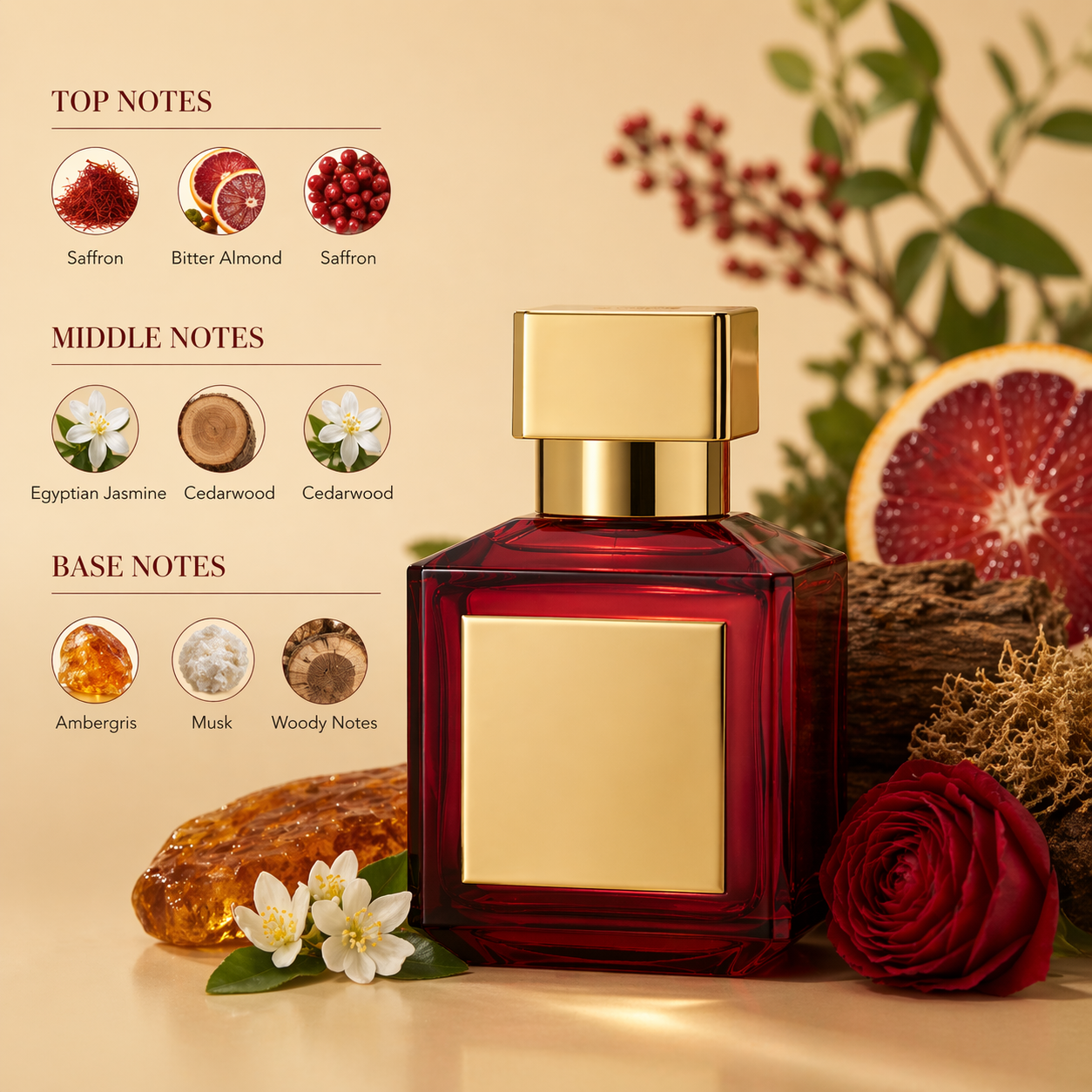 Rouge 540 Eau De Parfum Luxury - Perfume Floral Fragrance บทวิจารณ์และราคา