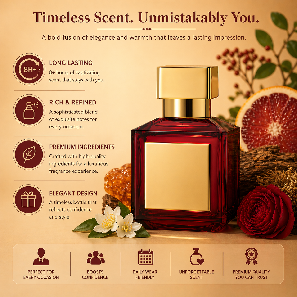 Rouge 540 Eau De Parfum Luxury - Perfume Floral Fragrance บทวิจารณ์และราคา