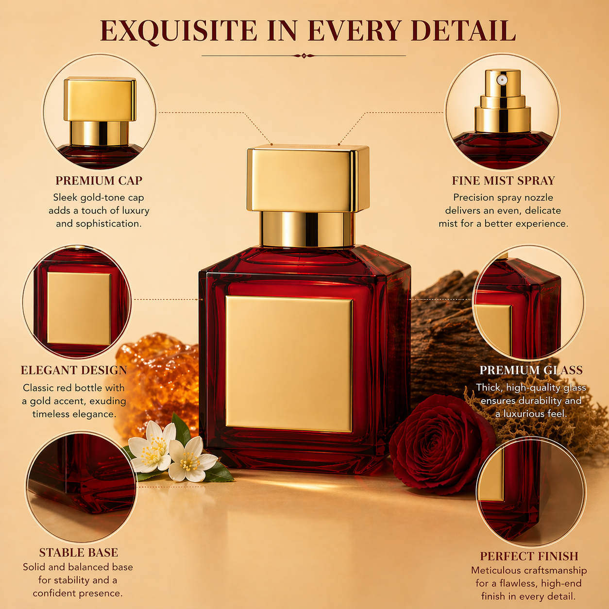 Rouge 540 Eau De Parfum Luxury - Perfume Floral Fragrance บทวิจารณ์และราคา