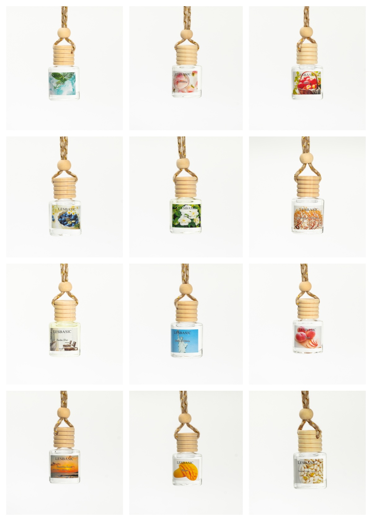 Vintage Floral Mini Glass Hang - Fragrance Perfume Car บทวิจารณ์และราคา