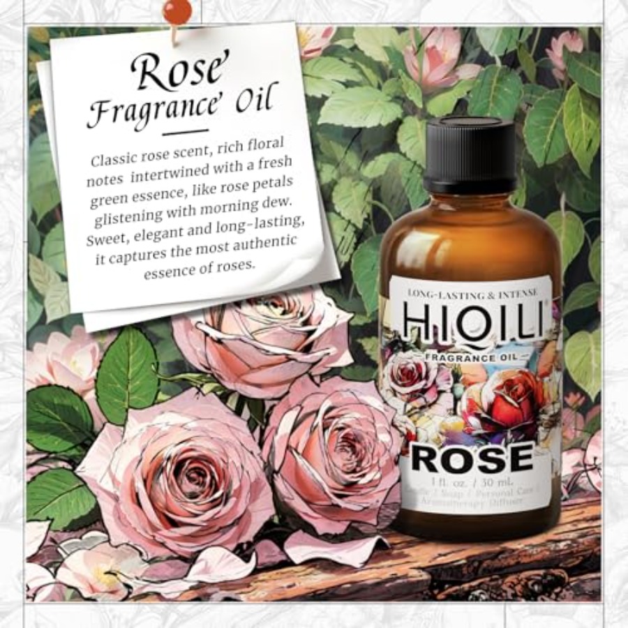 HIQILI Rose Fragrance Oil for  - Perfume Fragrance Oils For Candles บทวิจารณ์และราคา