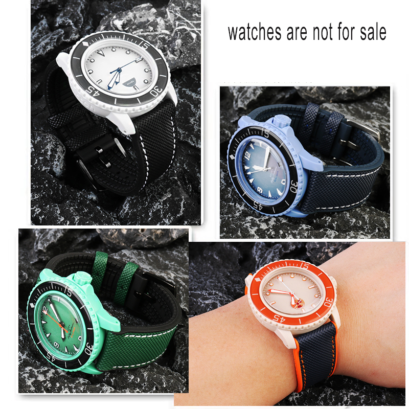 22mm blue fluoro rubber Watchb - Fragance X บทวิจารณ์และราคา