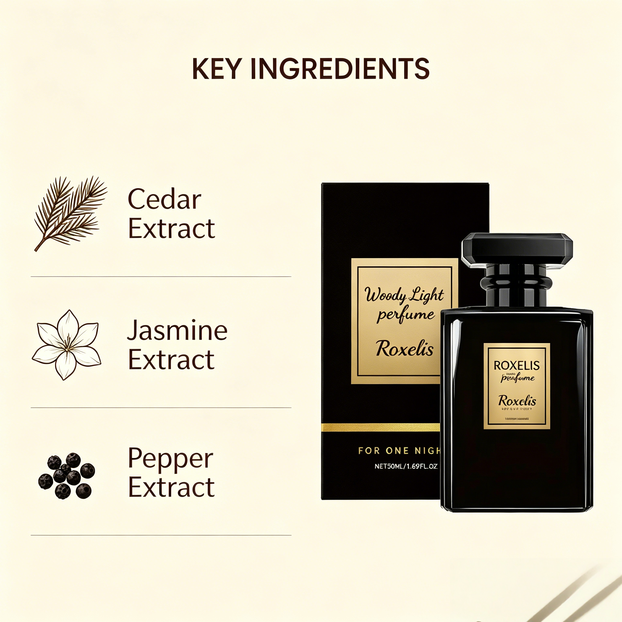 ROXELIS Woody Light Perfume, L - Perfume Fragrance Making บทวิจารณ์และราคา