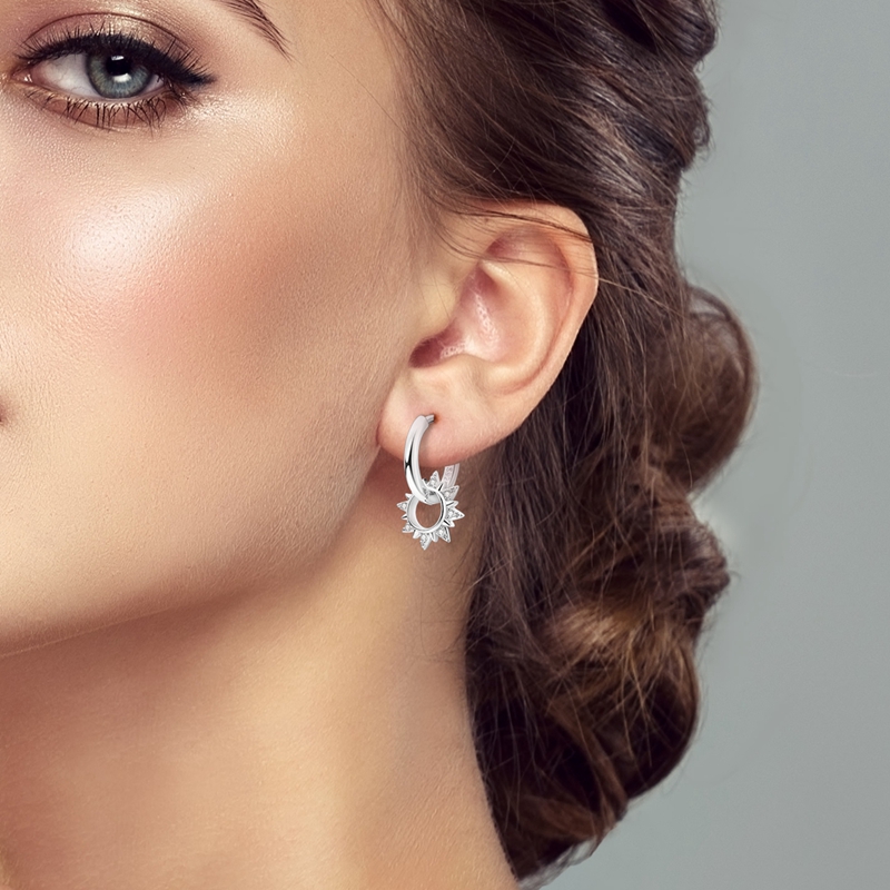 925 Sterling Silver Earrings W - Perfume Fine Fragrance บทวิจารณ์และราคา