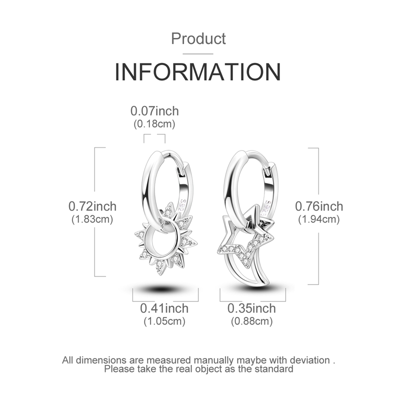 925 Sterling Silver Earrings W - Perfume Fine Fragrance บทวิจารณ์และราคา